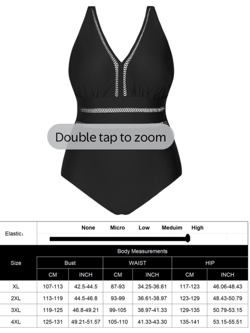 Rivelino Plus Size Sexy V Neck Bathing Suit Mesh Sheer Tummy Control Swimwears - Picture 9 of 13